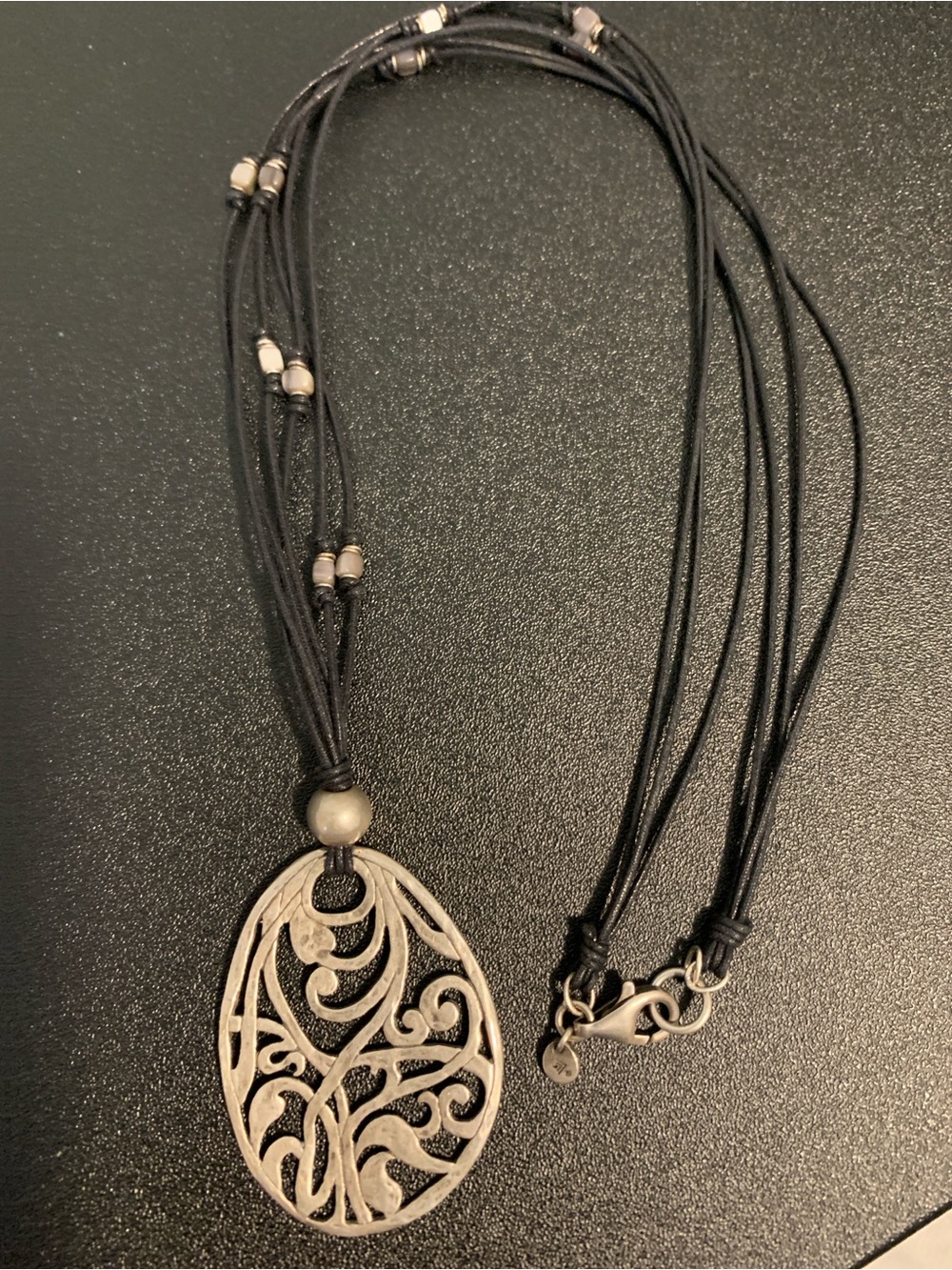 Silpada N1805 -.925 Sterling Silver Filigree Pendant 24” Necklace